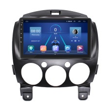 Штатная магнитола Lesko для Mazda 2 II Рестайлинг (DE2) 2010-2014 экран 9" 4/32Gb 4G Wi-Fi GPS Top