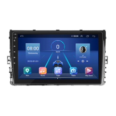 Штатная магнитола Lesko для Volkswagen Polo VI (EU Market) 2017-2021 экран 9" 4/32Gb 4G Wi-Fi GPS Top