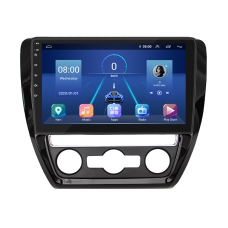 Штатная магнитола Lesko для Volkswagen Jetta VI 2010-2015 экран 10" 6/128Gb 4G Wi-Fi GPS Top