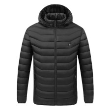 Куртка з підігрівом від повербанка USB M09-4 Black 4 зони підігріву для туризму риболовлі активного відпочинку L