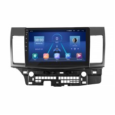 Штатная магнитола Lesko для Mitsubishi Lancer X 2007-2010 экран 10" 6/128Gb 4G Wi-Fi GPS Top