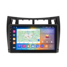 Штатная магнитола Lesko для Toyota Yaris II 2005-2009 экран 9" 4/64Gb CarPlay 4G Wi-Fi GPS Prime