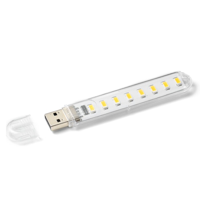 Лампа светодиодная USB H1926-8 LED для повербанка ноутбука Холодный свет-Lesko