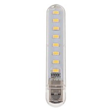 Лампа светодиодная USB H1926-8 LED для повербанка ноутбука Тёплый свет