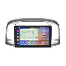 Штатна магнітола Lesko для Hyundai Accent III 2006-2011 екран 9" 2/32Gb CarPlay 4G Wi-Fi GPS Prime