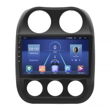 Штатна магнітола Lesko для Jeep Compass I Рестайлінг 2 2013-2016 екран 10" 4/64Gb 4G Wi-Fi GPS Top