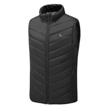 Жилетка з підігрівом від повербанку USB M01-9 Black 9 зон підігріву для туризму риболовлі активного відпочинку L