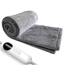 Плед ковдру з підігрівом від мережі 220 вольт QNS-PT180*150 см Gray