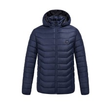 Куртка з підігрівом від повербанку USB M09-4 Blue 4 зони підігріву для туризму риболовлі активного відпочинку S