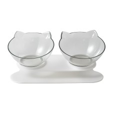 Миска для котів подвійна Taotaopets 117718 27,5*13*12 см White