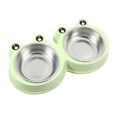 Миска для котів та собак подвійна Taotaopets Frog 135501 Green 36*20*5,5 см