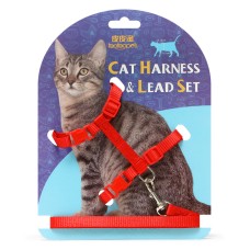 Шлей з повідцем для кішок Taotaopets 176602 Red