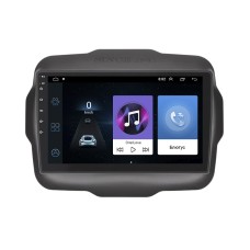 Штатна магнітола Lesko для Jeep Renegade I Рестайлінг 2018-н.в. екран 9" 1/16Gb Wi-Fi GPS Base