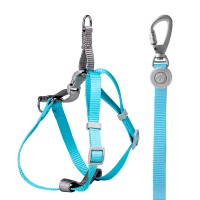 Шлей для собак або кішок з повідцем Taotaopets 171120 Blue M (1.5 cm)