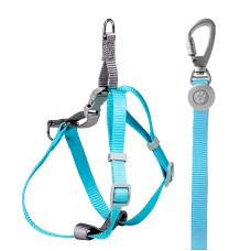 Шлей для собак або кішок з повідцем Taotaopets 171120 Blue M (1.5 cm)