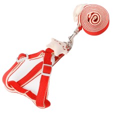 Шлей для собак або кішок з повідцем Taotaopets 1710118 Red (1.5 cm)