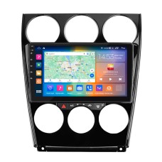 Штатная магнитола Lesko для Mazda 6 I (GG) Рестайлинг 2005-2008 экран 9" 4/64Gb CarPlay 4G Wi-Fi GPS Prime