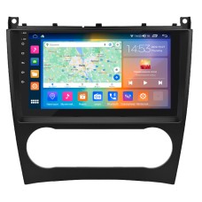 Штатная магнитола Lesko для Mercedes-Benz C-Класс II (W203) Рестайлинг 2004-2008 экран 9" 4/64Gb CarPlay 4G Wi-Fi GPS Prime