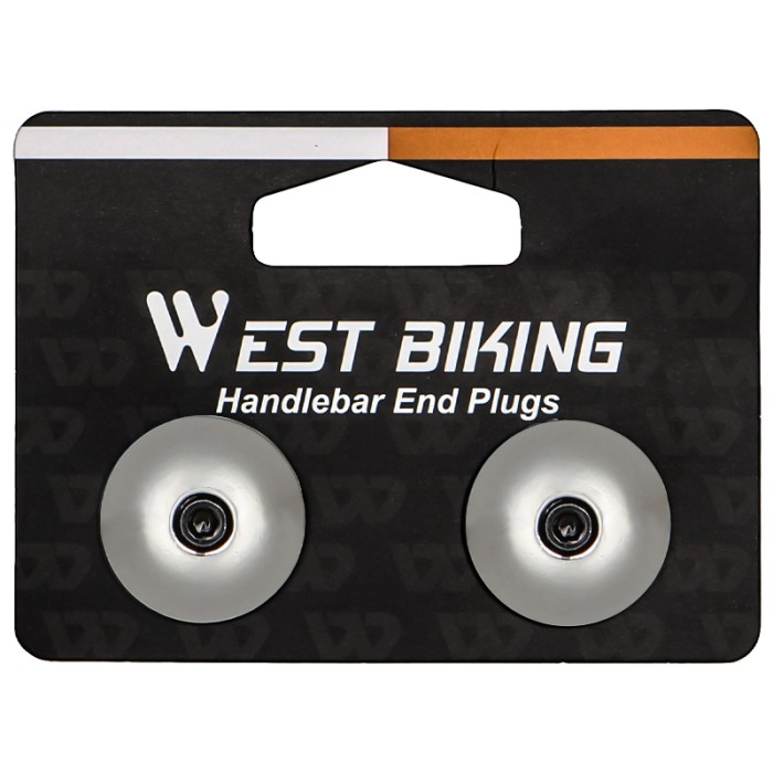 Заглушки в руль West Biking YP0804058 Silver