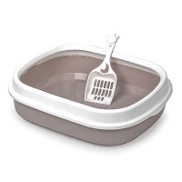 Туалет лоток для кішок з лопаткою Taotaopets 225501 46*38*13 см Coffee