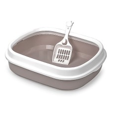 Туалет лоток для кішок з лопаткою Taotaopets 225501 46*38*13 см Coffee