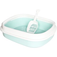 Туалет лоток для кішок з лопаткою Taotaopets 225501 46*38*13 см Blue
