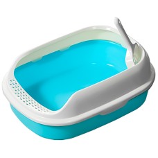 Туалет для кішок з лопаткою Taotaopets 226611 40*29*13,5 см Blue