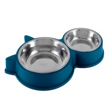 Миска для кішок Taotaopets 132215 з металевою мискою Blue