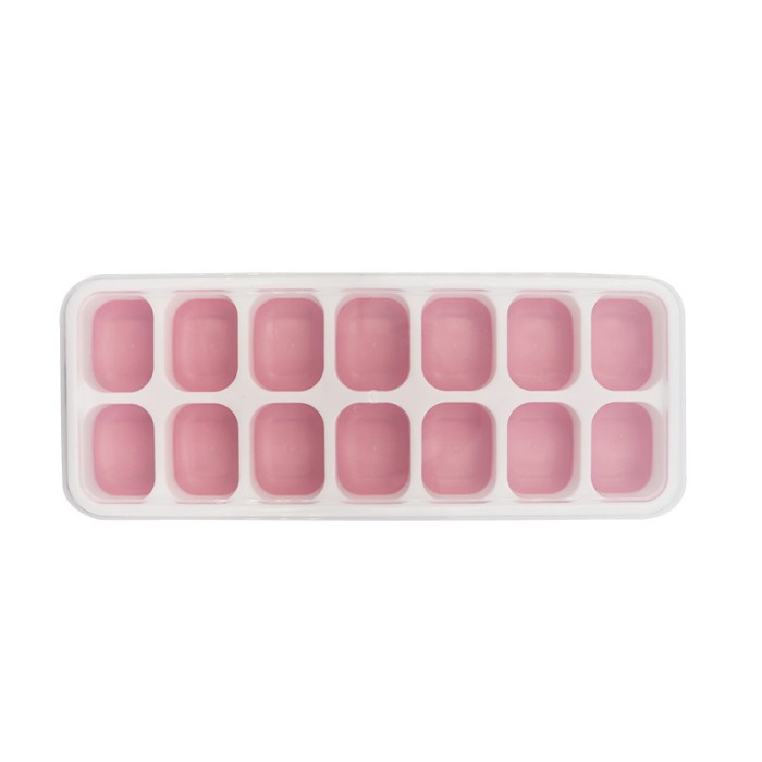 Силиконовая форма для льда CUMENSS AI-814 Cube 14 Pink