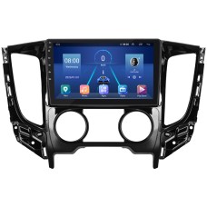 Штатная магнитола Lesko для Mitsubishi L200 V Manual AC 2015-2019 экран 9" 4/32Gb 4G Wi-Fi GPS Top