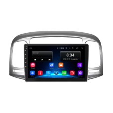 Штатна магнітола Lesko для Hyundai Verna II 2005-2010 екран 9" 2/32Gb Wi-Fi GPS Base