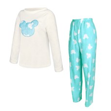 Жіноча тепла піжама Mickey Mouse Green + Blue XL