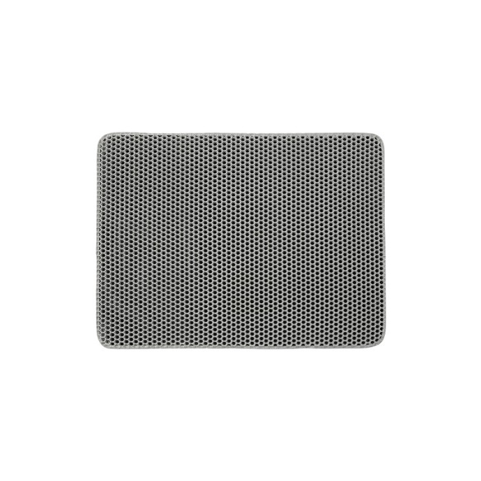 Двухслойный коврик для кошачьего туалета с песочным фильтром DT856 нескользящий Gray 30*45 см