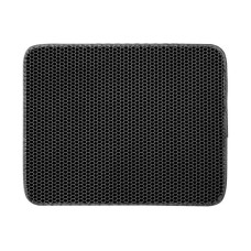 Двошаровий килимок для котячого туалету з пісочним фільтром DT856 нековзний Black 40*50 см