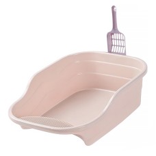 Прямокутний туалет для кішок з лопаткою DT308 47,5*14,5*35,5 Pink