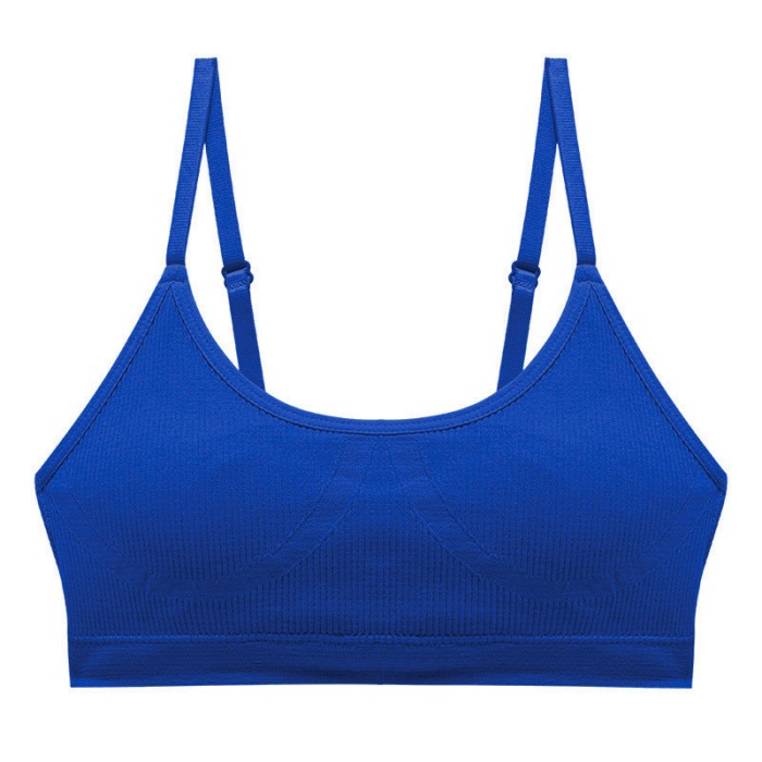 Топ женский в рубчик B02# с регулируемыми брителями Синий M 70/75 ABC