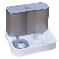 Миска для котів собак з автоматичною напувалкою та кормом Taotaopets 193306 Gray + White
