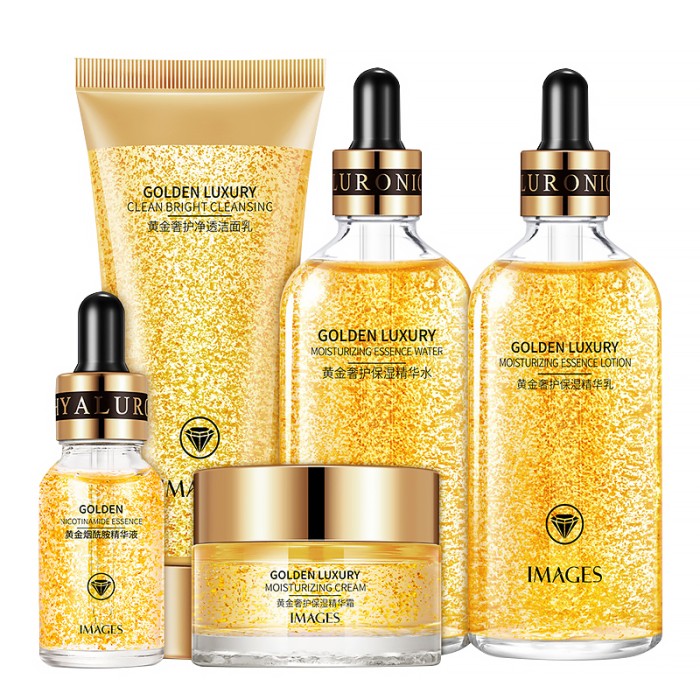 Подарочный набор с золотом IMAGES Golden Luxury Moisturizing Five-Piece Set