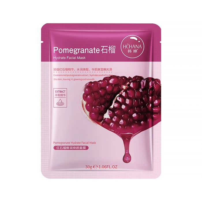 Маска для лица тканевая Hchana Redstone Grenade Moisturizing Mask Pomegranate