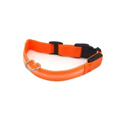 Світлодіодний LED нашийник USB світиться для собак та котів Orange XS