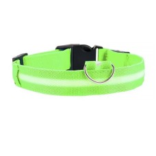 Світлодіодний LED нашийник USB світиться для собак та котів Green XL