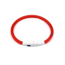 Світлодіодний LED нашийник L-18 USB водовідштовхувальний, що світиться для собак і котів Red S
