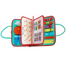 Дитяча розвиваюча сумочка 545L бізиборд монтесори-іграшка для малюків розвиваюча моторику та сенсорику Light Blue