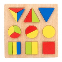 Дитяча іграшка з геометричними фігурками рамка-вкладиш коло-квадрат-трикутник 18 елементів