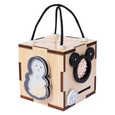 Дитяча розвиваюча іграшка Бізіборд будиночок зайчика багатофункціональна