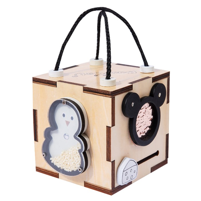 Детская развивающая игрушка Бизиборд домик зайки многофункциональная