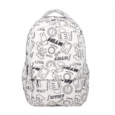Рюкзак підлітковий 601928 з написами та малюнками 20L White