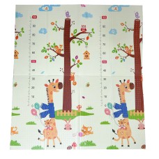 Дитячий килимок CUTYSTAR 180*160 см складний двосторонній антиковзкий Neck Giraffe/Forest Animals
