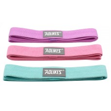 Набір гумок для фітнесу AOLIKES RB-3609 3шт Green+Pink+Violet