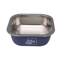 Миска для собак котів Taotaopets 1910002 металева Blue 160 мм